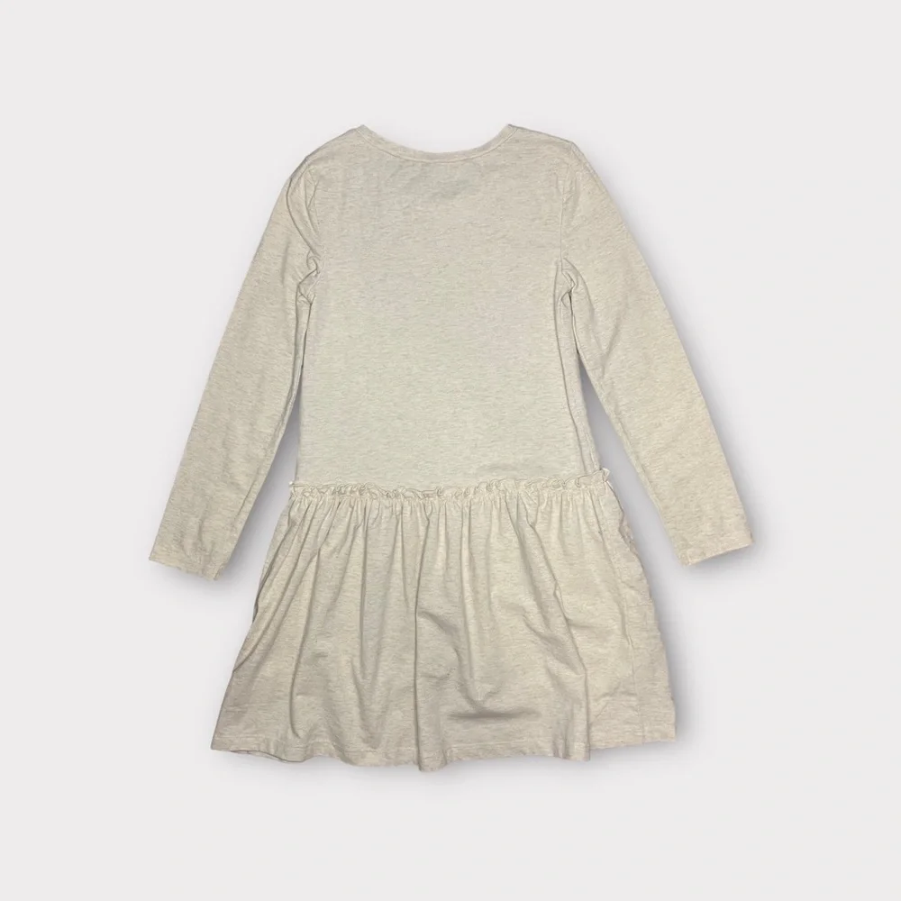 BCBGirls Cream Text Kind Hearted Long Sleeve Dress